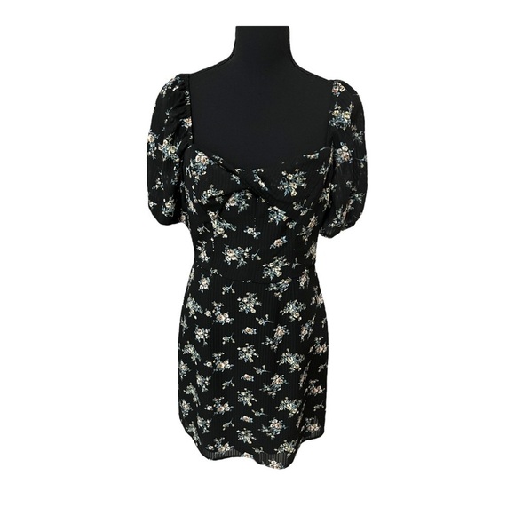 NWT B Darlin Floral Babydoll Dress Short Puff Sleeve 9/10 - Picture 6 of 12